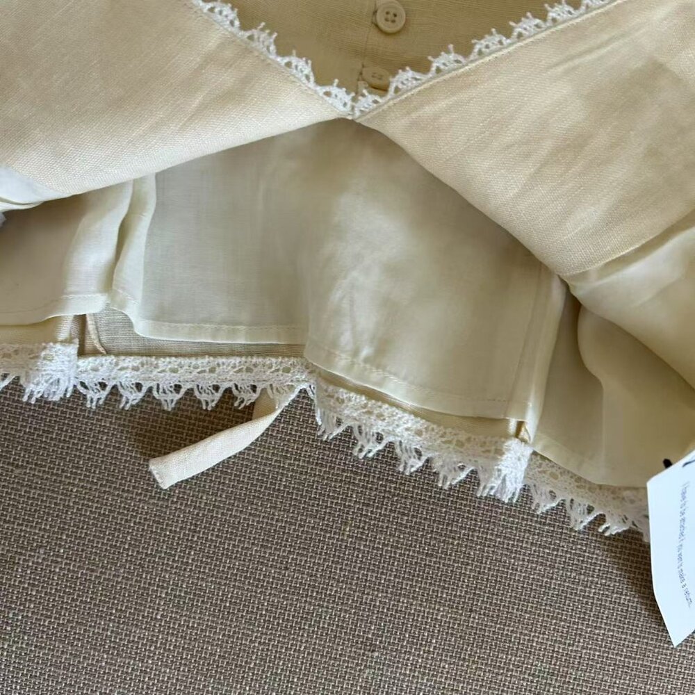 Reformation Cream Viola Button Front Tank - Picture 7 of 16